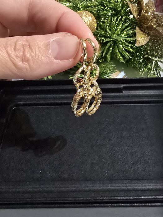 Cercei placati cu aur 14 karate