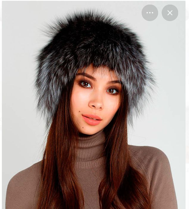 Шапка из чернобурка новая