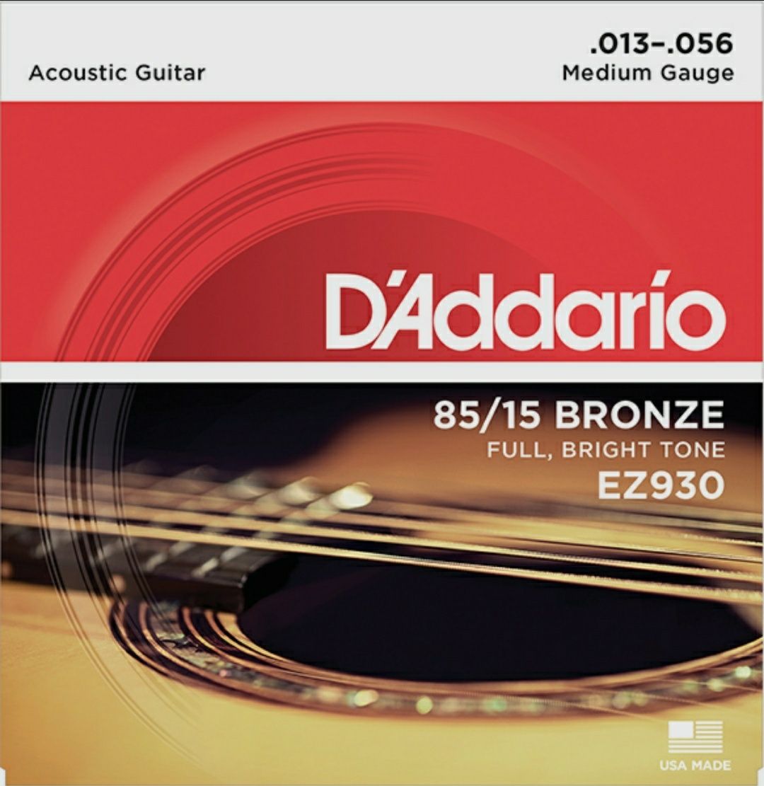Высококачественные струны для акустической гитары D'Addario EZ930