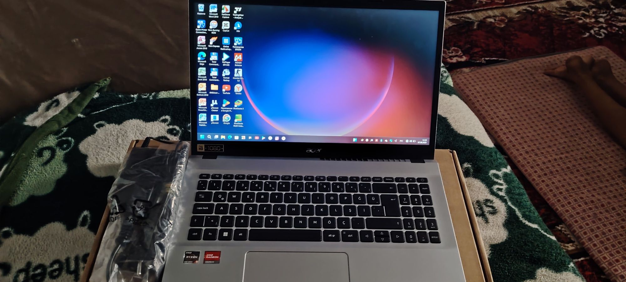 Noutbook acer  A315-44P-R4BS, rangi:Pure Silver, garantiya 1yil