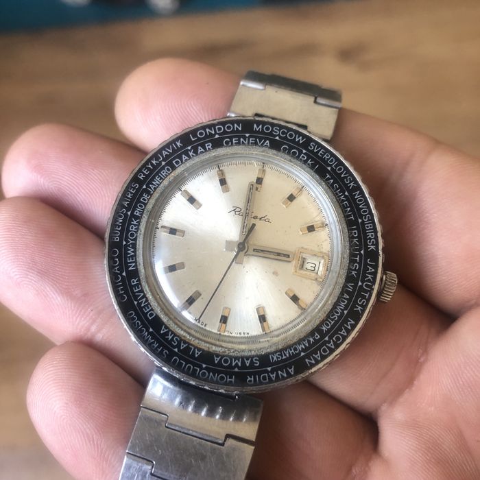 Raketa word time vintage sch seiko omega zenith poljot slava tag
