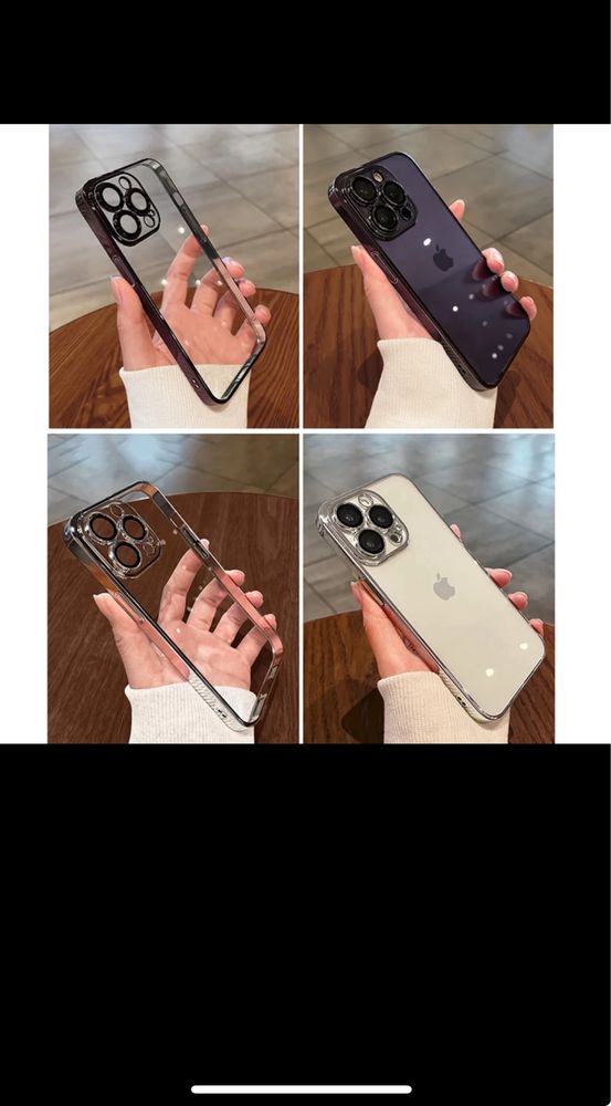 Iphone 16,15,14,13 всички модели кейс с протектор за камерата +Протект
