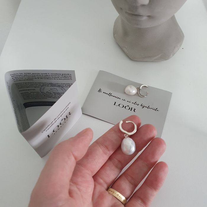 Cercei 925 premium cu perla de cultură Unreal Beauty 《LOOR 》