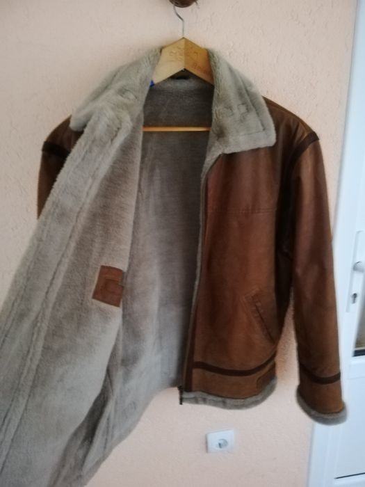 Geaca piele bărbati Morrel xl cu blana