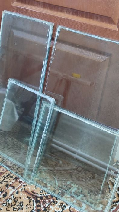 Стёкла разных размеров, жидкий битум