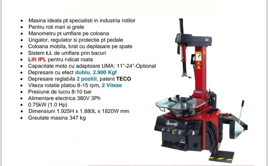 Vând aparat dejantat TECO40