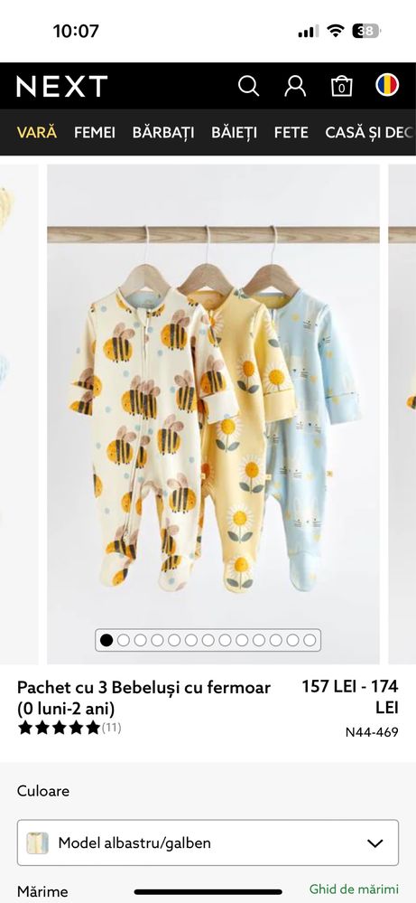 Lot Set hainute  6 body-uri/pijamale 0-3 luni Next