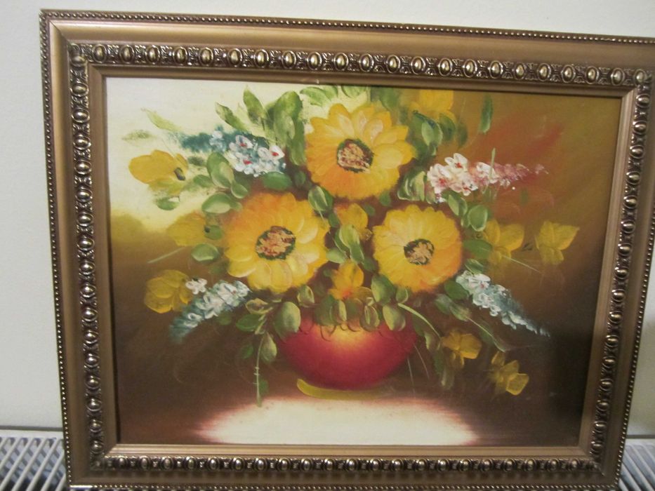 tablou cu pictura pe panza ,rama f,frumoasa