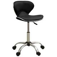 vidaXL Офис стол, черен, изкуствена кожа 3088626