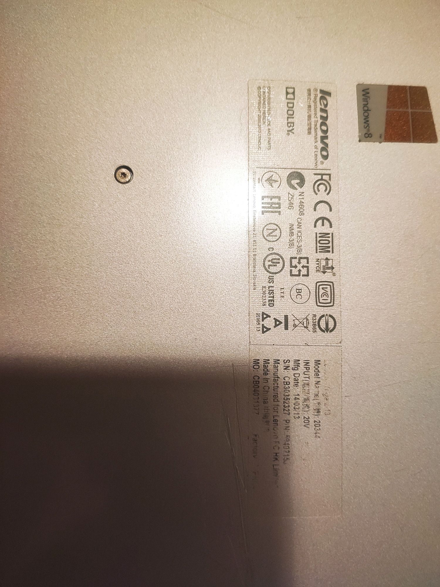 Laptop Ultrabook Lenovo Yoga2  13 , touchscreen
