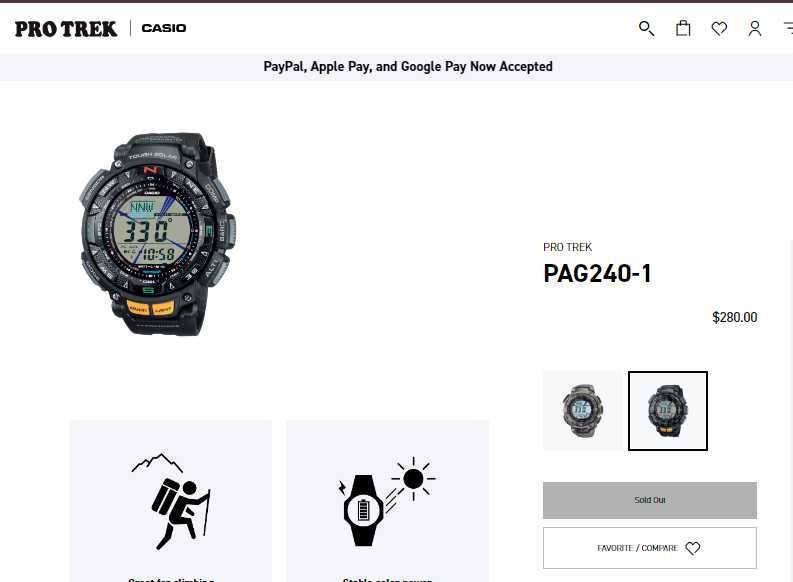 Casio ProTrek PAG-240