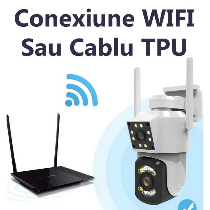 Icam 365 Camera De Supraveghere Dubla 360grade 4MP Wifi Retea Utp HD