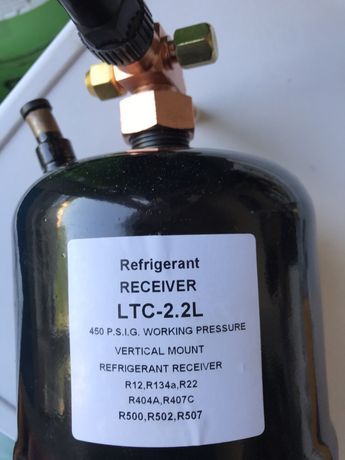 Rezervor instalatii frigorifice pentru freon 2.2L cu robinet nou