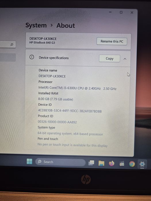 Laptop ultraslim Hp i5 ssd ddr4