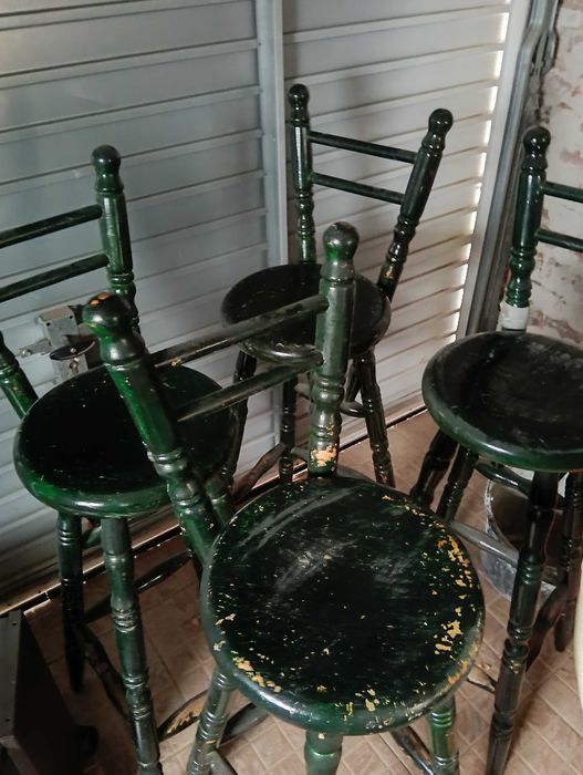 Дървени бар столове 4 броя