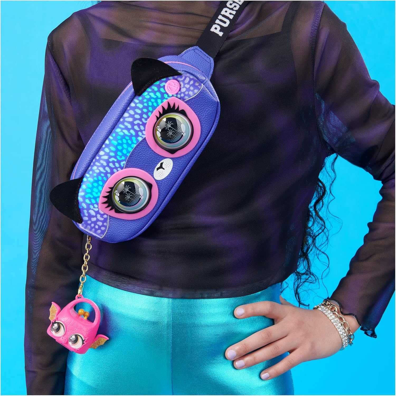 PURSE PETS Интерактивна детска чанта с мигащи очи и звуци 7 вида