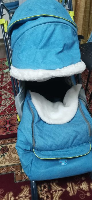 Продам санки коляску Nika Kids голубой цвет