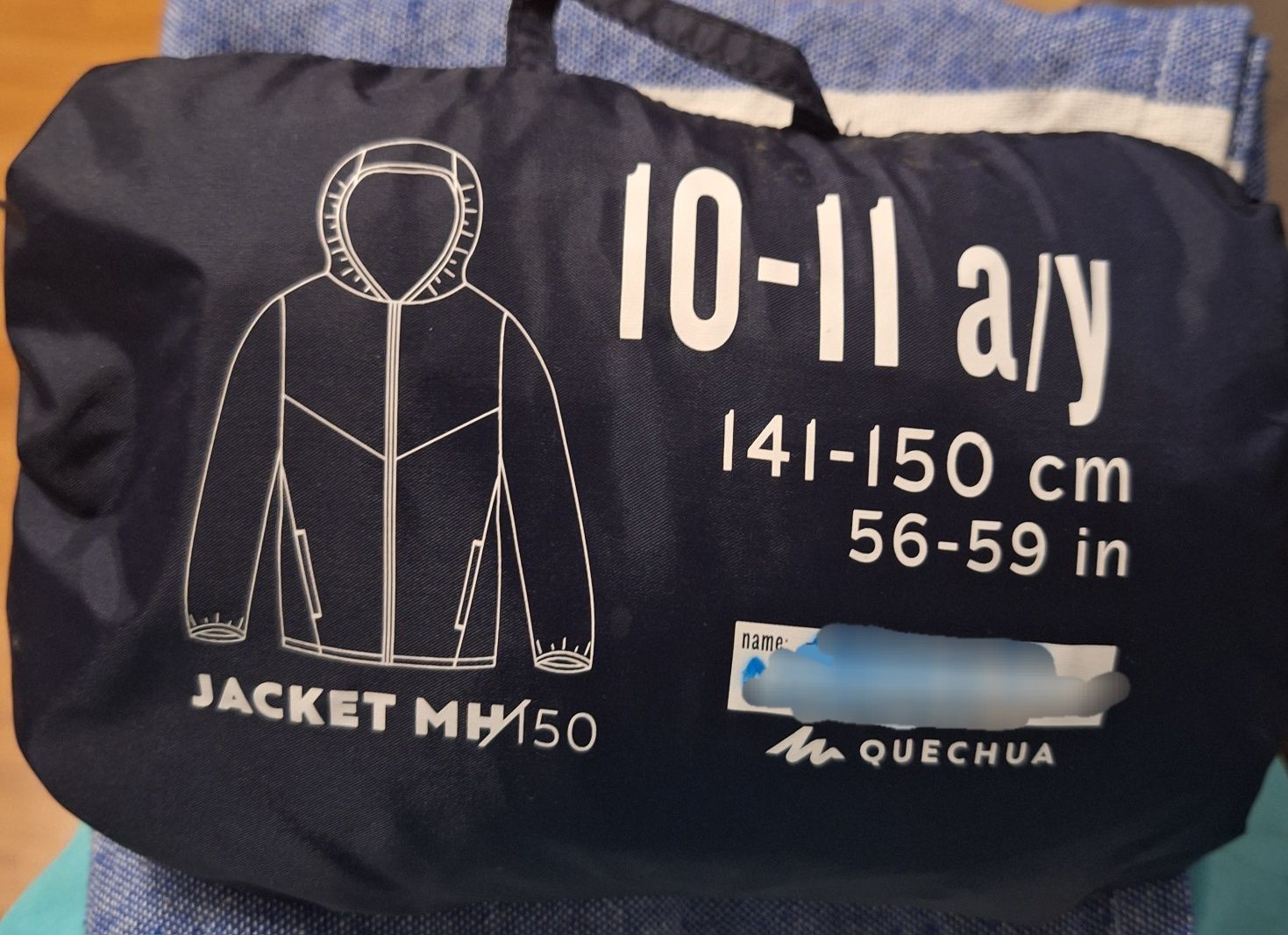 QUECHUA JACHETA de ploaie copii 10-11 ani