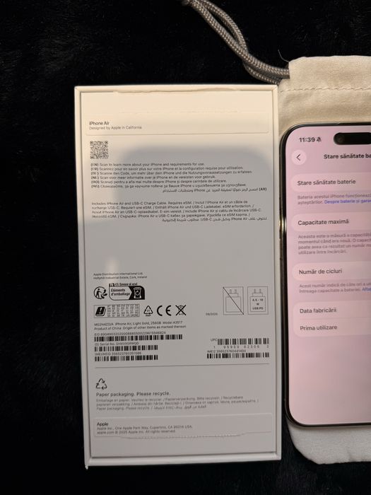 iPhone Air 256GB Light Gold