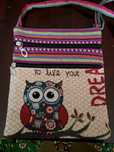 Geantă crossbody etnică bufniță – nouă