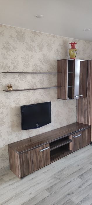 ТВ зона, шкаф, диван и кресло