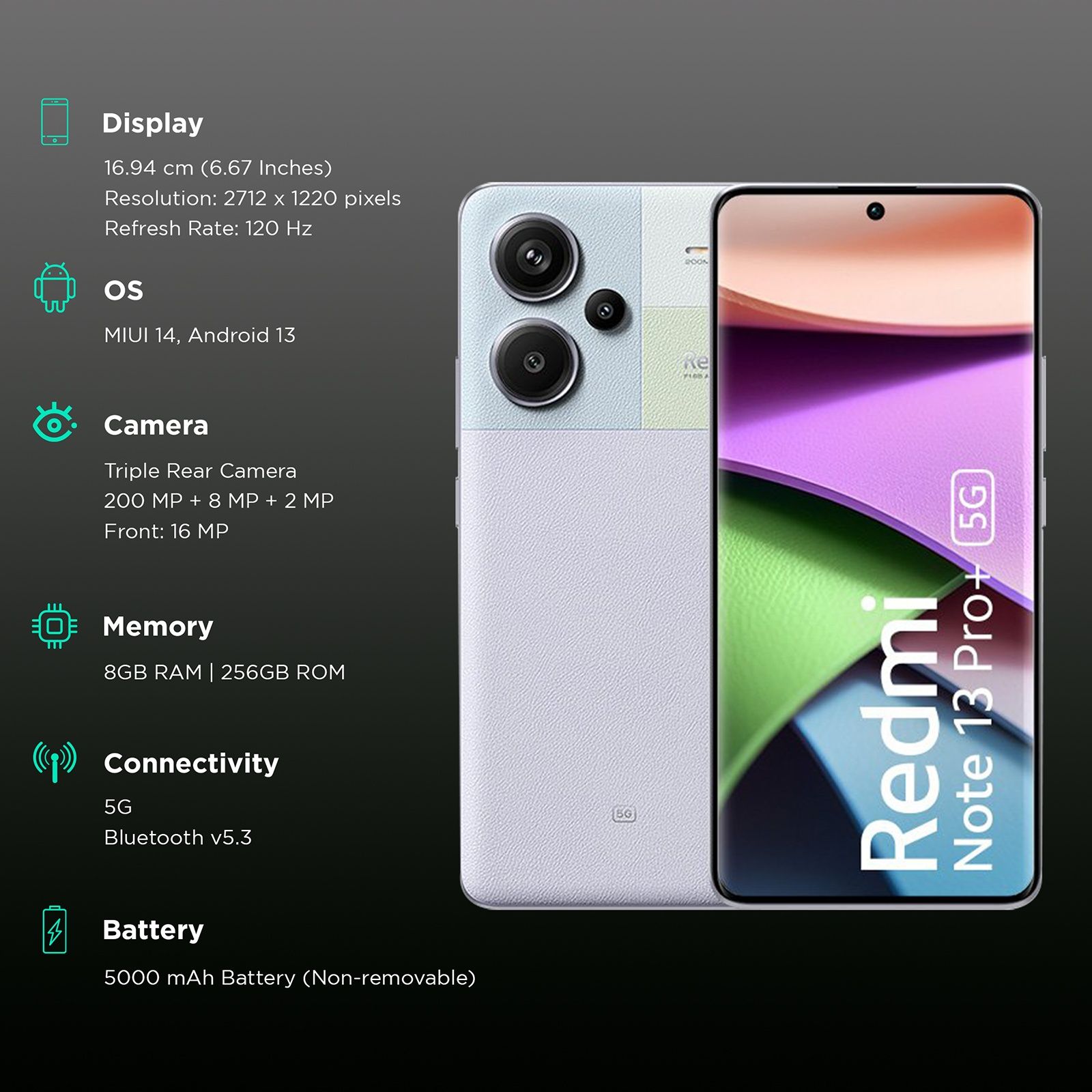 Yangi Redmi Note 13 Pro Plus 8+8/256Gb 5G ideal sotiladi