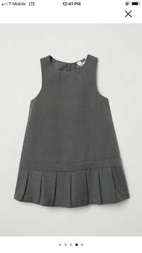 Школная форма или проста Сарафан  H&M с подкладом серого цвета. На 10,