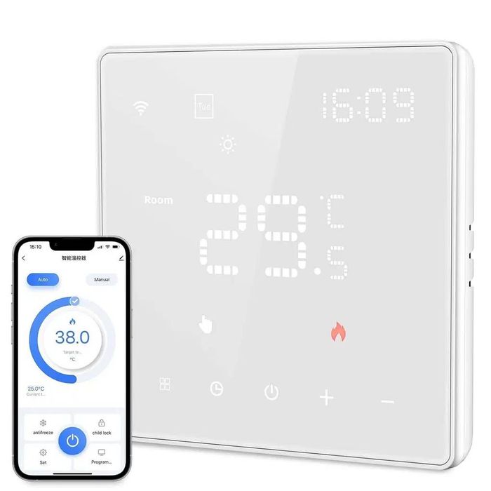 Smart смарт WiFi термостат за подово, водно и електрическо отопление