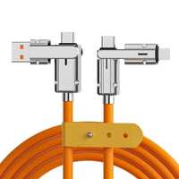 Cablu încărcare/date 4în1 super fast charge, silicon lichid, rezisten