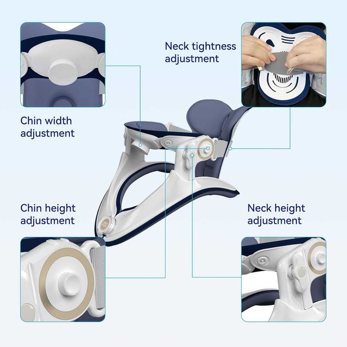 Устройство за разтягане на шията, опора за врата, лека, регулируема