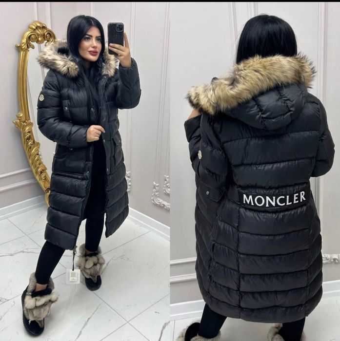 Geaca lunga dama blana naturala