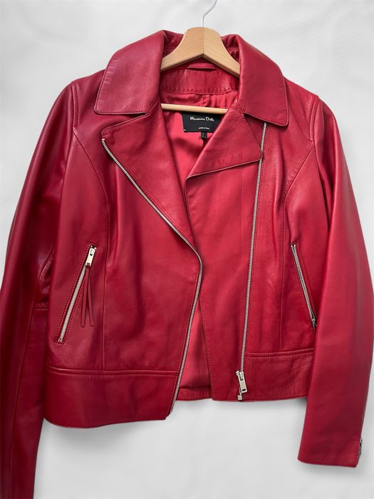 Кожено рокерско яке от естествена кожа Massimo Dutti