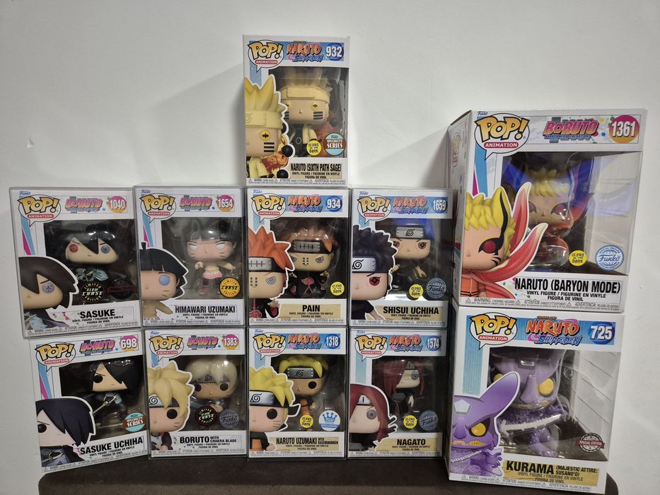 Naruto funko pop - chase- Sasuke, nagato, Kurama, himawari, boruto