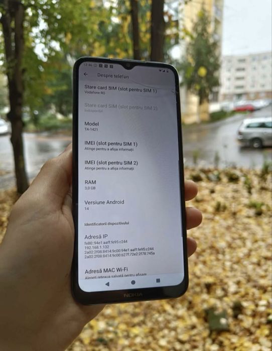 Vand nokia g11 plus nufisura pe ecran se vede in poza