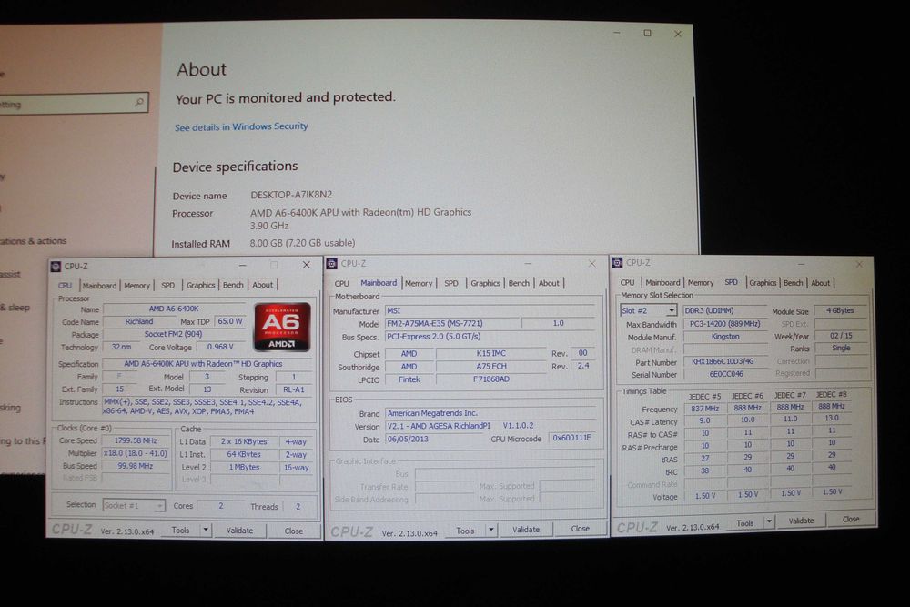 Kit AMD A6 6400k 3.9 Ghz Placa de baza Asus FM2+ vga dvi hdmi 4gb ddr3