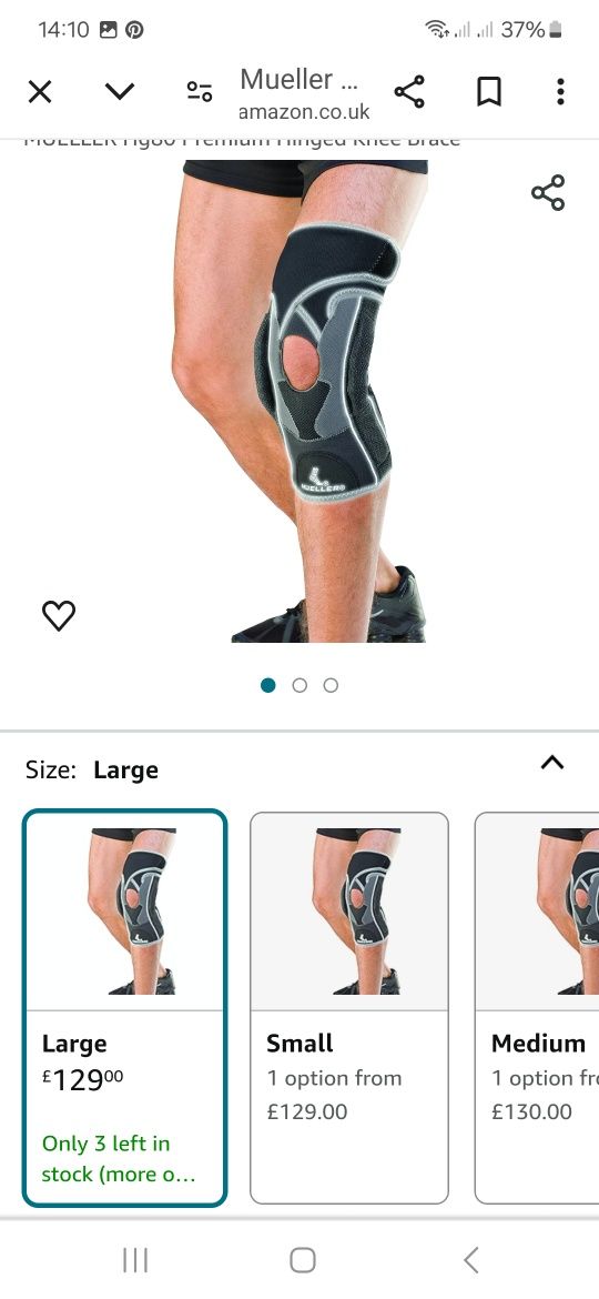 ПРОМО!MUELLER Hg80 Premium Hinged Knee Brace, М.