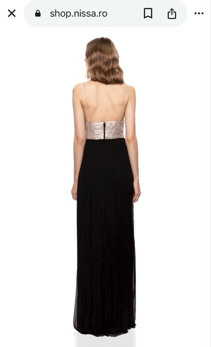 Rochie nissa din matase  cu stelute aplicate