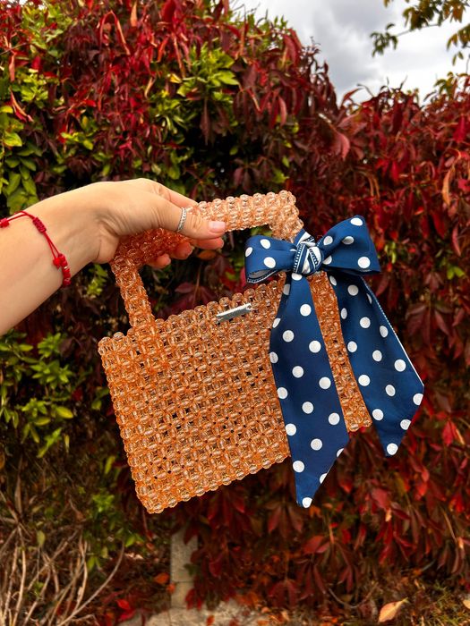 Handmade bag beaded