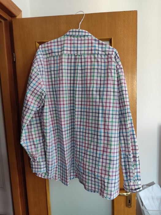 Camasa Barbour cu mânecă lungă, originala, mărime 4XL/5XL, carouri