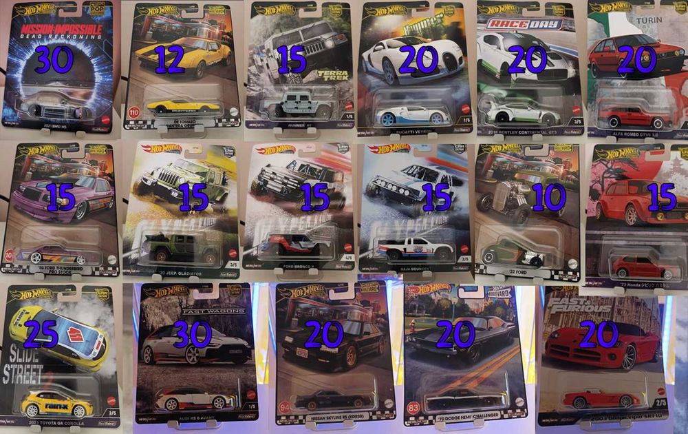 Колички с мащаб 1:64