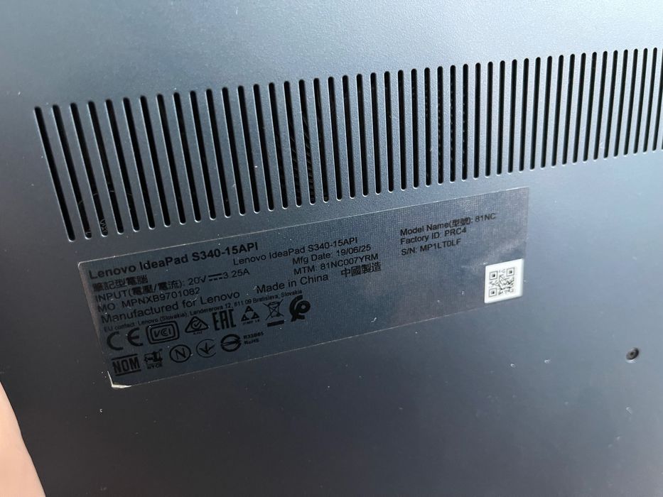 Laptop Lenovo IdeaPad S340, Ryzen 3, 4GB RAM, SSD 128GB