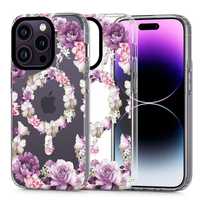 Кейс tech protect magmood magsafe за iphone 14 pro max rose floral