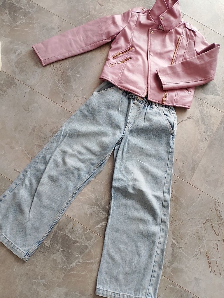 Детско  кожено яке Sinsay , детски дънки H&M