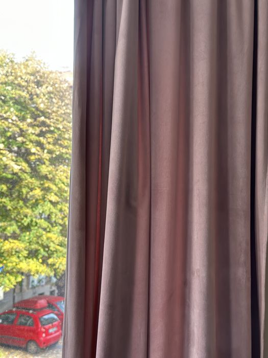 3 Завеси Eurofirany Melanie, тъмно розово, 140x270 см