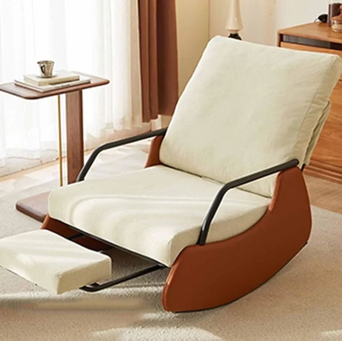 Намален Люлеещ релакс удобен стол, шезлонг от рипсено кадифе