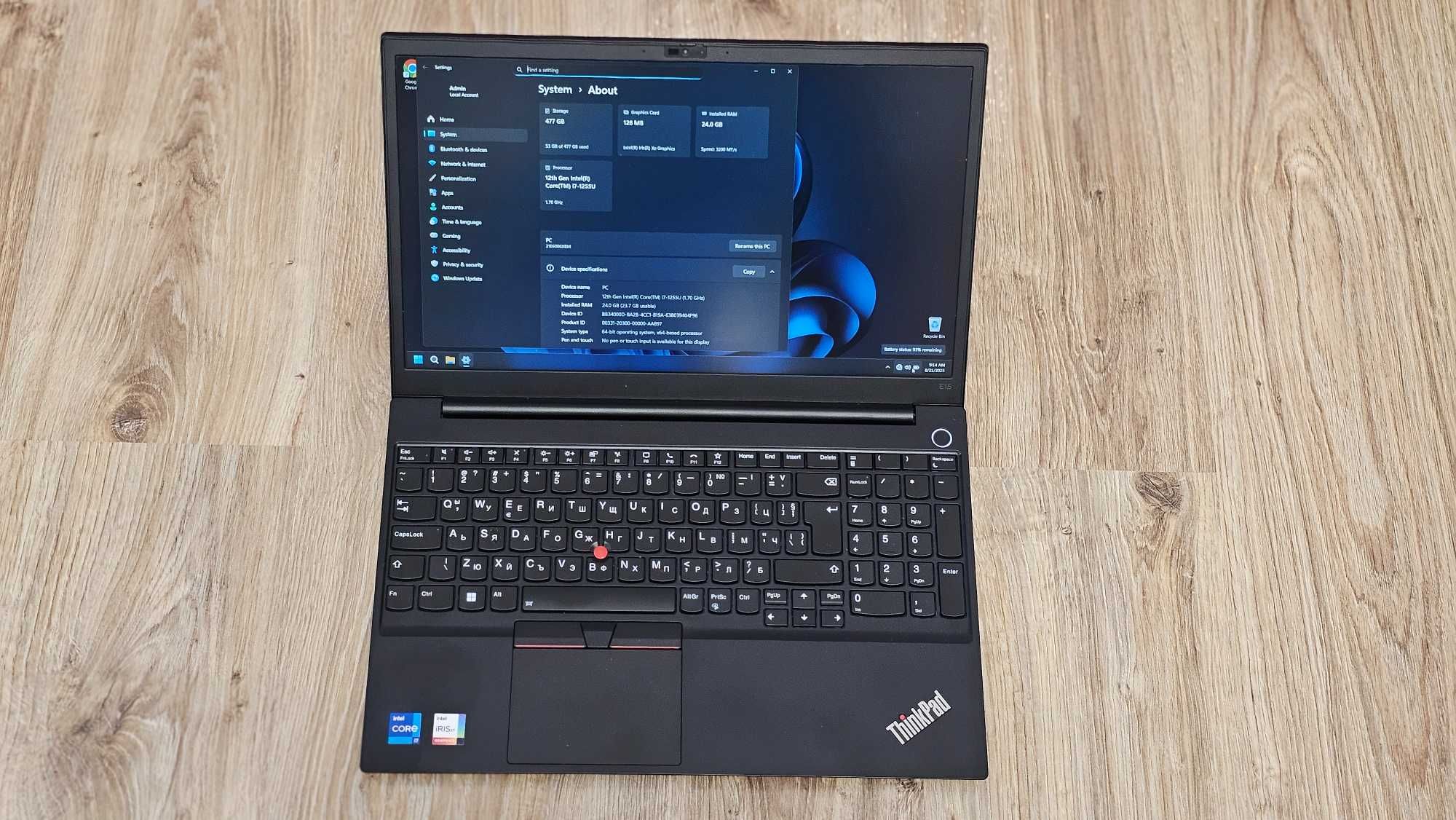 Lenovo ThinkPad E15 Gen 4  i7-1255U/24GB DDR 4/512 NVMe