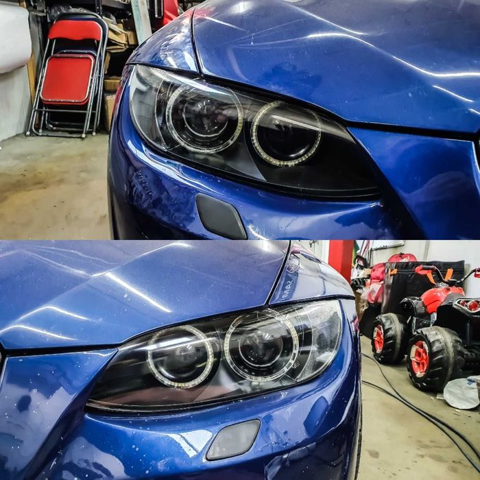 Pachet Lupe BMW E90/91 Lupe Bixenon+Kit Led 60/100W+Angel Eyes