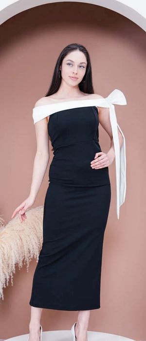 Rochie neagra lunga Trendyol