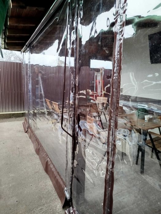 Închideri Terase, Foișoare cu folie CRISTAL (PVC) tratată anti UV