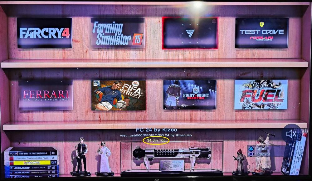 100 jocuri PS3 - Hard disk USB (portabil), GTA V, FIFA 24, Minecraft